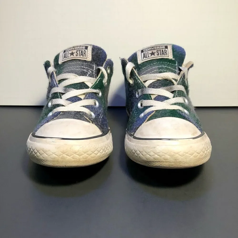 Kids CONVERSE All Star Multicolor Plaid Low Top Shoes / Size 3